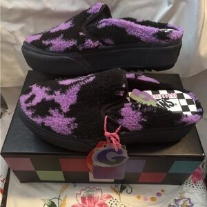 Vans X IRENEISGOOD Purple and Black Platform Mule Clogs